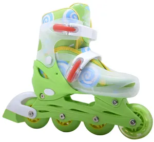 GX-9004C transparante plastic inline skates knipperende rolschaatsen voor kinderen plastic schaatsen schoenen