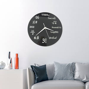 Orologio da Parete Creativo con Formule Matematiche, Specchio in Acrilico con Notazioni Matematiche, Regalo per Bambini e Insegnanti, Decorazione per Aule - Product Image 3