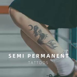 Kustom tato temporer tahan air palsu Herbal tato stiker kupu-kupu Semi permanen untuk wanita - Product Image 2