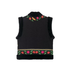 Gilet Vintage con Colletto alla Coreana per Donna, Moda Autunnale Streetwear Europea e Americana, Vendita Calda Personalizzabile - Product Image 2