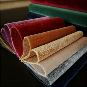 マルチカラーシェニール糸テクスチャ織ベルベットカット生地ポリエステル装飾用ソファカーテン生地 - Product Image 1