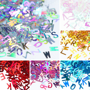 Lentejuelas para Decoración de Uñas al por Mayor, 2g/bolsa, 26 Letras, Lentejuelas Mixtas de Colores para Decoración de Uñas, Pegatinas para Salón de Belleza - Product Image 3