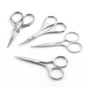 Stock directo de fábrica de recortadores de vello nasal, recortadores de barba de 3.0 mm de grosor, tijeras pequeñas para cejas y maquillaje, recortadores de cejas. - Product Image 3