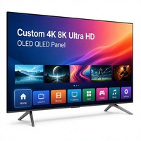 Téléviseur intelligent sans cadre personnalisé 4K Ultra HD Écran plat Téléviseur LED Android pour utilisation hôtelière