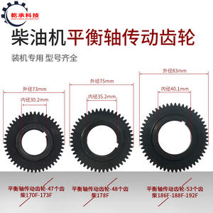 Pièces de moteur diesel refroidi par air 170F173F178F186F188 Engrenages de distribution et engrenages de transmission d'équilibrage pour les industries de la construction - Product Image 3