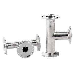 Fabricante de acero inoxidable Ss304 Material Tri Clamp Tee Grado alimenticio Sanitario Tri Clamp Equal Tee - Product Image 1