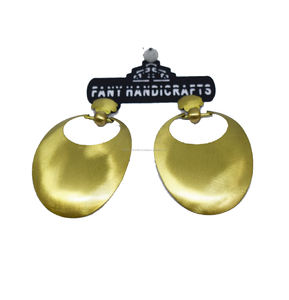 2027 Californie été conceptions bijoux martelé Texture bombée vert perles de rocaille boucles d'oreilles fleur traditionnelle boucles d'oreilles or - Product Image 2