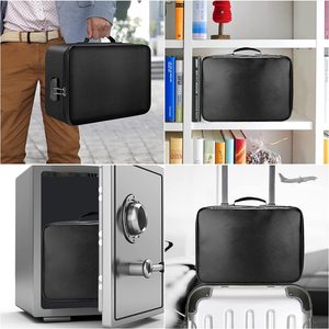 <span class=keywords><strong>Bolsa</strong></span> organizadora de documentos ignífuga de seguridad de poliéster impermeable con cerradura <span class=keywords><strong>para</strong></span> tarjetas familiares y almacenamiento de <span class=keywords><strong>dinero</strong></span> - Product Image 6