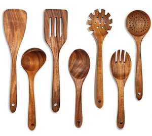 Espátula de madera de la mejor calidad, cuchara de cocina de madera natural, herramienta resistente al calor para cocinar y servir, disponible para la venta. - Product Image 1