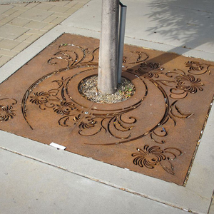 Custom Laser Cut Tree Grate | <b>Decorative</b> Metal Tree Pit Cover for Urban Street &Garden Landscaping | Heavy Duty Anti-Slip Design - Product Image 2