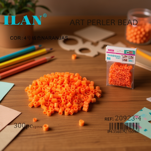 Perline Ilan Art Perler 5x5 mm Arancioni, circa 300 pz - Product Image 3