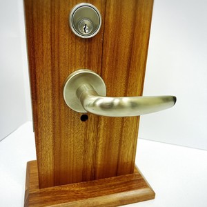 Door Lock Handle Set Satin Nickel Curved Lever for High End Residential/Commercial Project Mortise Lock - Product Image 5
