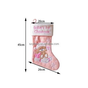 2025 nuovo orsacchiotto blu stile orsacchiotto di natale calza regalo di natale albero di natale decorazione appesa decorazioni natalizie - Product Image 2