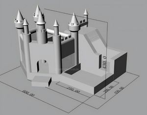 Castillo blanco gigante todo en uno inflable con tobogán, PVC duradero, ideal para bodas, diversión en el patio trasero, equipo de juego seguro para niños - Product Image 1