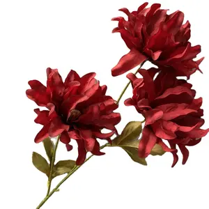Hoa Cưới Mới Hoa Giả Màu Tím Chất Liệu Trang Trí Hoa Cưới Dahlias