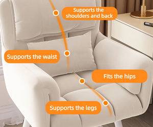 Ghế salon, ghế trang điểm hiện đại dành cho các cô gái ít vận động, ghế sofa màu hồng thoải mái, nội thất salon làm đẹp, ghế phòng ngủ - Product Image 5