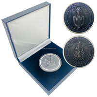 Livraison rapide, pièce de monnaie plaquée commémorative personnalisée des procès des sorcières de Salem, collection de souvenirs