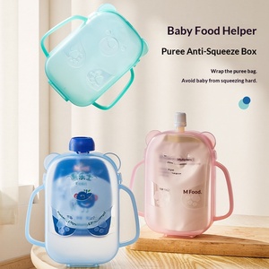 Dispensador de Puré de Frutas para Bebés, Diseño de Osito, Anti-Apretón, con Asa, para Alimentación <span class=keywords><strong>Complementaria</strong></span> - Product Image 2