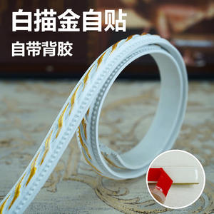 Pegatinas de pared de PVC autoadhesivas de 5M, tira de borde Flexible, rodapié, fondos de <span class=keywords><strong>TV</strong></span> para el hogar, marco de puerta, línea de yeso, decoración de techo - Product Image 4