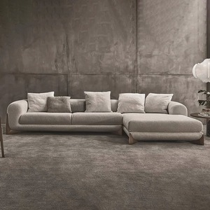 Popolare Divano a L in Tessuto, Stile Minimalista, <span class=keywords><strong>Moderno</strong></span> e Lussuoso, Morbido ed Elegante, con Struttura in Legno, per Soggiorno e Casa - Product Image 4