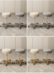 Hot <b>Sale</b> Rotating Adjustable Lifting <b>Swivel</b> <b>Chairs</b> Beauty Salon Saloon Round Stool with Wheels - Product Image 4