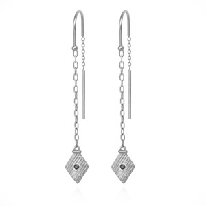 Milskye lusso delicato in 925 gioielli in argento sterling 18k placcato oro <span class=keywords><strong>Inka</strong></span> catena rettangolare ciondolo orecchini pendenti lunghi da donna - Product Image 4