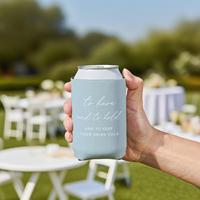 Refroidisseur de canettes réutilisable en néoprène isolé, personnalisé avec logo et monogramme, pour garder au frais, 12 oz, vert sauge, pour mariage