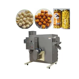 Hot air Popped Caramel Popcorn coating machine/Chocolate ball crispy corn pop snacks machine/Ball popcorn make machine