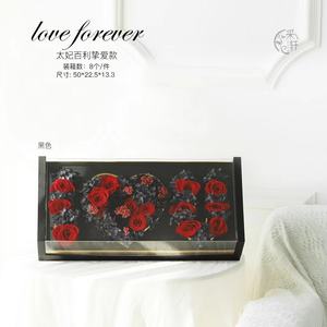 Love <span class=keywords><strong>panorama</strong></span> flower-Caja de regalo, material acrílico transparente, floristería, material de espuma de flor verde - Product Image 3