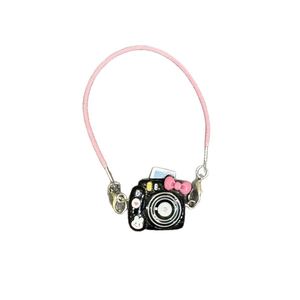 Mini Model Resin Pendant Cute <b>Cartoon</b> Camera-shaped/Guitar Keychain Colorful Lanyard Key <b>Ring</b> Charm Gift Accessories - Product Image 5