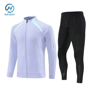 防風性と通気性に優れたプラスサイズのサッカー用トラックスーツ、快適なプリントロゴ入りジャケット、長袖、夏のスポーツやジョギングパンツに最適 - Product Image 3