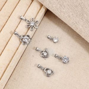 Ciondoli Impermeabili F288 in Acciaio Inossidabile 18k, Charm a Forma di Cupido, Angelo, Cuore, Fiore, Ala con Zirconi per Bracciali e Collane Fai-da-Te - Product Image 6