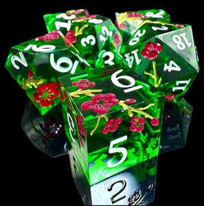 Juego de Dados Poliédricos de Resina de Lujo Personalizados por el Fabricante, Dados RPG con Bordes Afilados, Mysterious Space, 7 Piezas, Duraderos y Ecológicos - Product Image 1