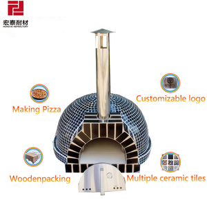 Four à pizza extérieur au bois HONGTAI, four à pizza en briques italien traditionnel - Product Image 5