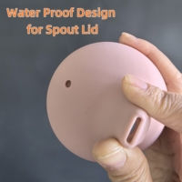Gobelet d'apprentissage élégant en acier inoxydable sans BPA, de qualité alimentaire, pour enfants, avec couvercles en silicone antidérapants et anti-fuites