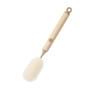 Cup <b>Brush</b> Long Handle Sponge Dual Head For Baby Bottle Water Glass Cleaning Hanging Storage Plastic Material - Product Image 5