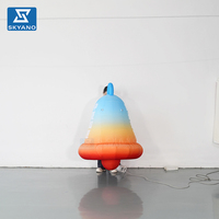 Cloche à vœux gonflable colorée personnalisée, cloche géante gonflable pour la publicité commerciale en extérieur, accessoire de décoration d'événements