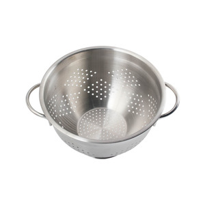 Matte Black Metal <b>Colander</b> for Kitchen 5 Qt Iron <b>Strainer</b> with Wooden Handle Durable Eco-Friendly Modern Tool - Product Image 4