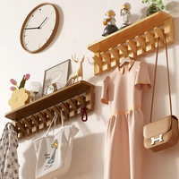Colgador de ropa de madera maciza con llave de Piano, colgador de pared, colgador de entrada, gancho para porche de dormitorio, puerta detrás del perchero