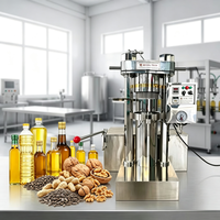 Nieuwe digitale volautomatische hydraulische oliepers met hoge olieopbrengst, geschikt voor walnoot, sesam, koud en warm persen, van roestvrij staal.