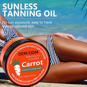 Crema Bronceadora Natural Vegana Orgánica con Péptidos Minerales Herbales para un Brillo Corporal y un Bronceado Solar, Suministro OEM - Product Image 3