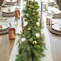 Guirlande de sapin artificielle réaliste de 180 cm, guirlande de sapin floquée pour la décoration de Noël intérieure et extérieure