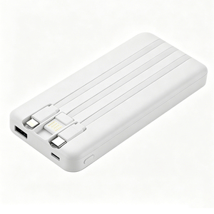 Banco de Energía Portátil de 10000mAh con Cables Integrados Tipo-C, USB e <span class=keywords><strong>iOS</strong></span>, Carga Rápida de 22.5W, Pantalla LED - Product Image 1