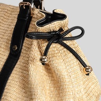 Sac fourre-tout de plage et de voyage en paille de créateur grande capacité pour femme, sac à bandoulière à poignée supérieure, sac de shopping tressé avec fermeture éclair et broderie