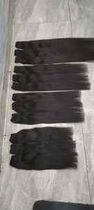 Femmes cuticule alignée brut indien Temple Remy cheveux humains doux droit lisse vague d'eau Style vierge cheveux bruts - Product Image 4