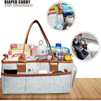 Sac de rangement portable pour couches avec couvercle en rouleau et séparateurs amovibles Organisateur de rangement pour bébé Essentials