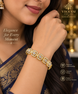 Bracelet en or 24 carats Kada 6,96 grammes, fait main, or fantaisie, pour femmes, pour les mariages, bijoux indiens traditionnels - Product Image 4