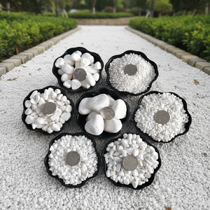 Piccoli Ciottoli <span class=keywords><strong>Bianchi</strong></span> in Pietra Naturale <span class=keywords><strong>per</strong></span> Paesaggistica di Cortili, Acquari, Piante Grasse e Fiori in Vaso, Pesanti e Naturali - Product Image 2