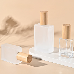 New Arriver Nước hoa Atomizer chai bao bì bơm lại rỗng Frosted vuông rõ ràng Glass Fine Mist Spray chai nước hoa - Product Image 1