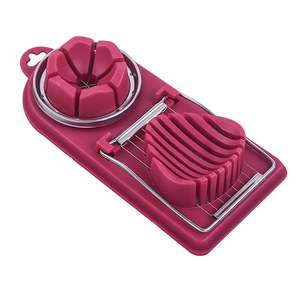 Egg Slicer 2 In 1 Multifunctional Egg Cutter For Hard Boiled Eggs <b>Kitchen</b> Tool With Stainless Steel Blade And <b>Plastic</b> Base - Product Image 4